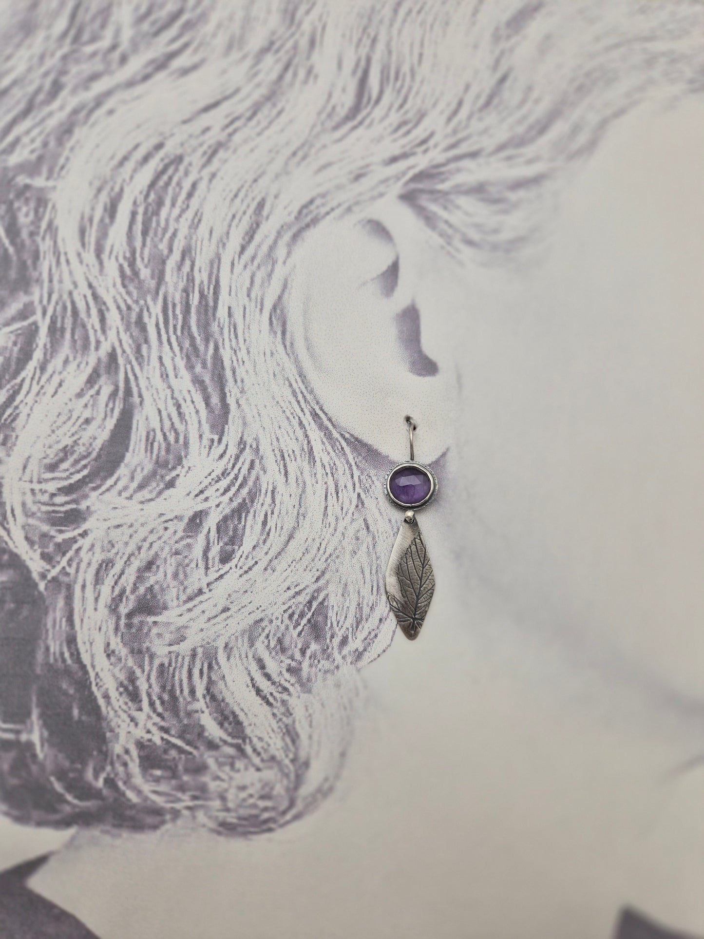 Amethyst and Blackberry-earrings