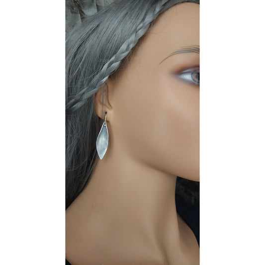 Garnet Asymmetrical Mum Petal earrings