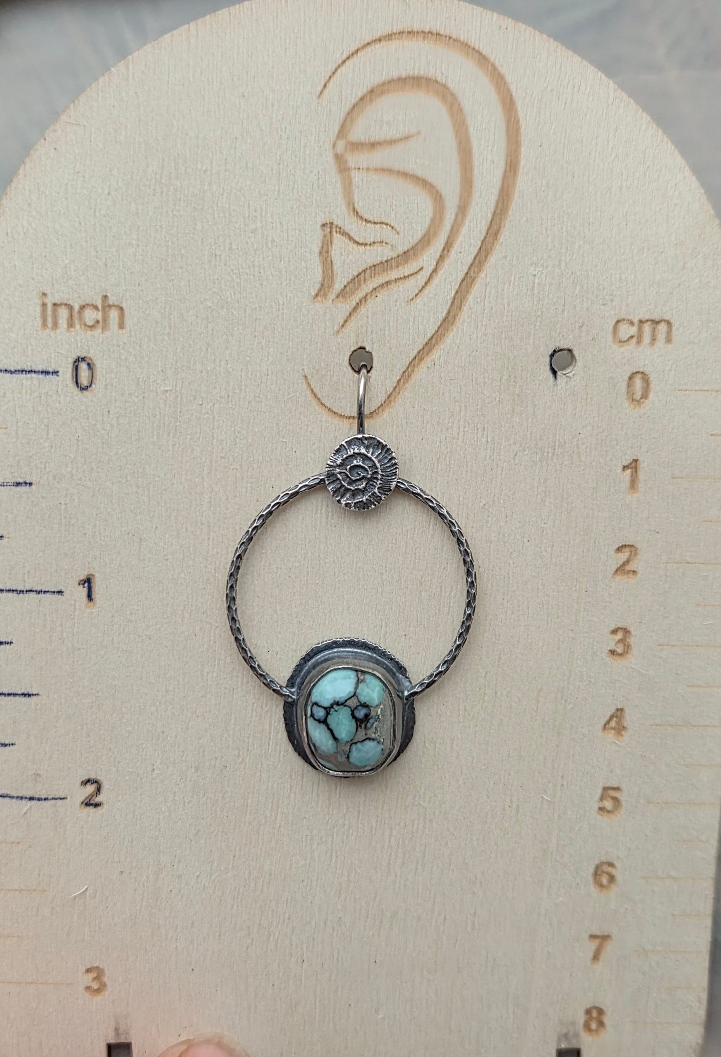 Desert Bloom variscite hoop earrings