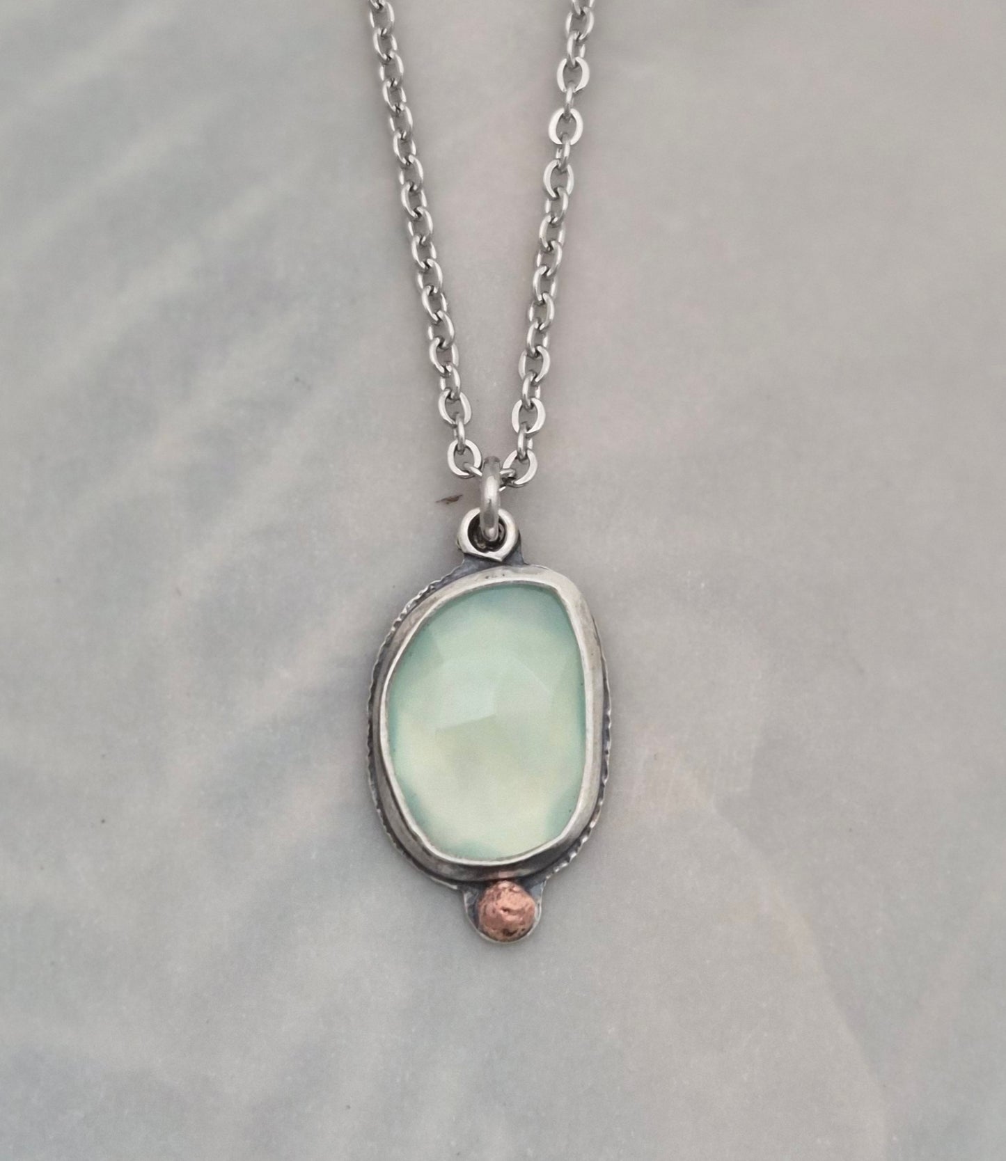 Chalcedony Pebble pendant