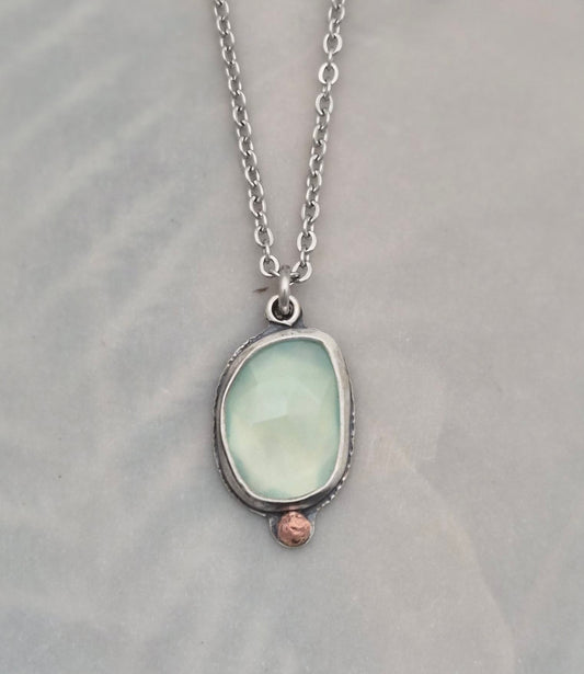Chalcedony Pebble pendant