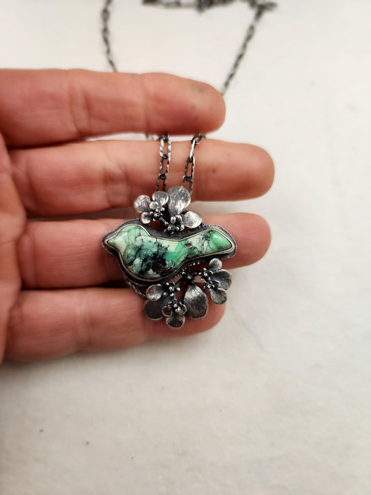 Black Bridge Variscite Bird