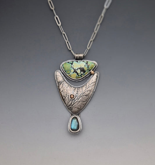 Hollow Form statement pendant one of a kind!