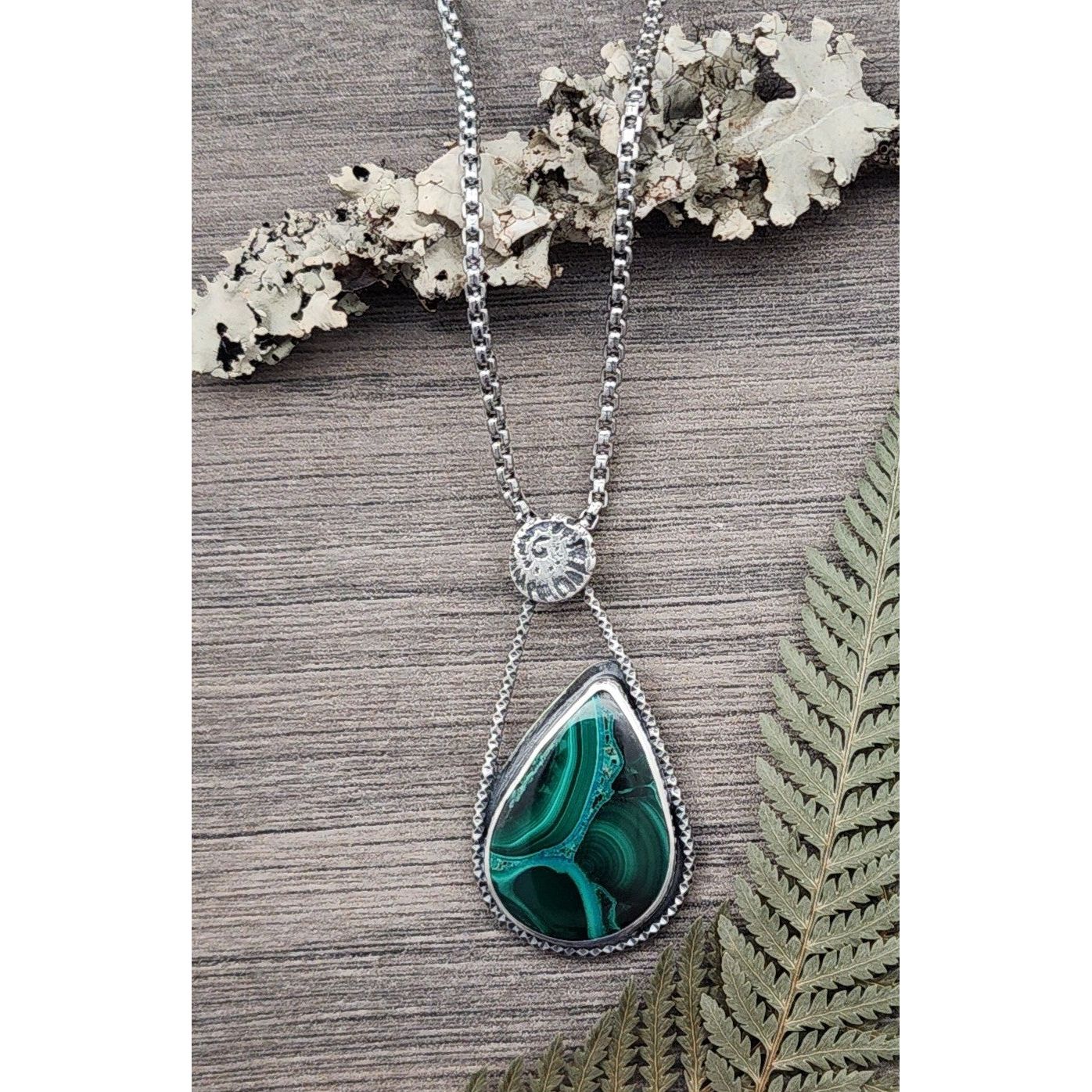 Malachite Raindrop pendant