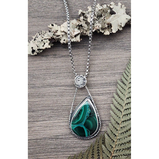 Malachite Raindrop pendant