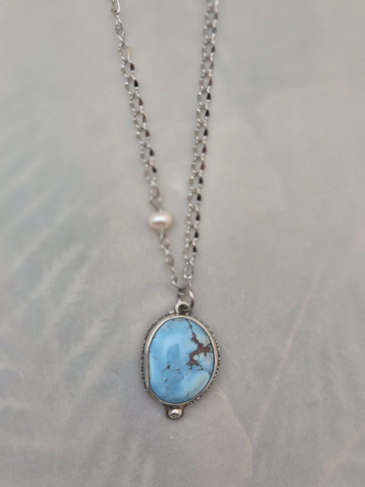 Pebble-Gold Hills lavender turquoise and Pearl.