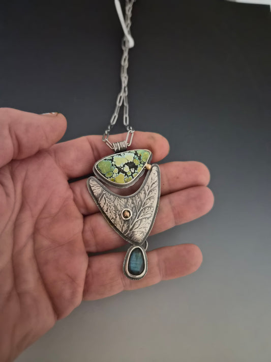 Hollow Form statement pendant one of a kind!