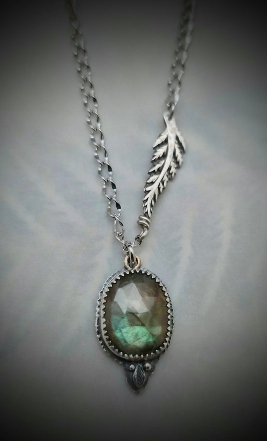Pebble -Labradorite with fern-for Deanne only!