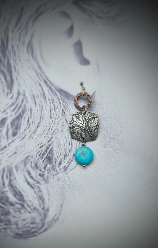 Rabbits Foot Fern earrings