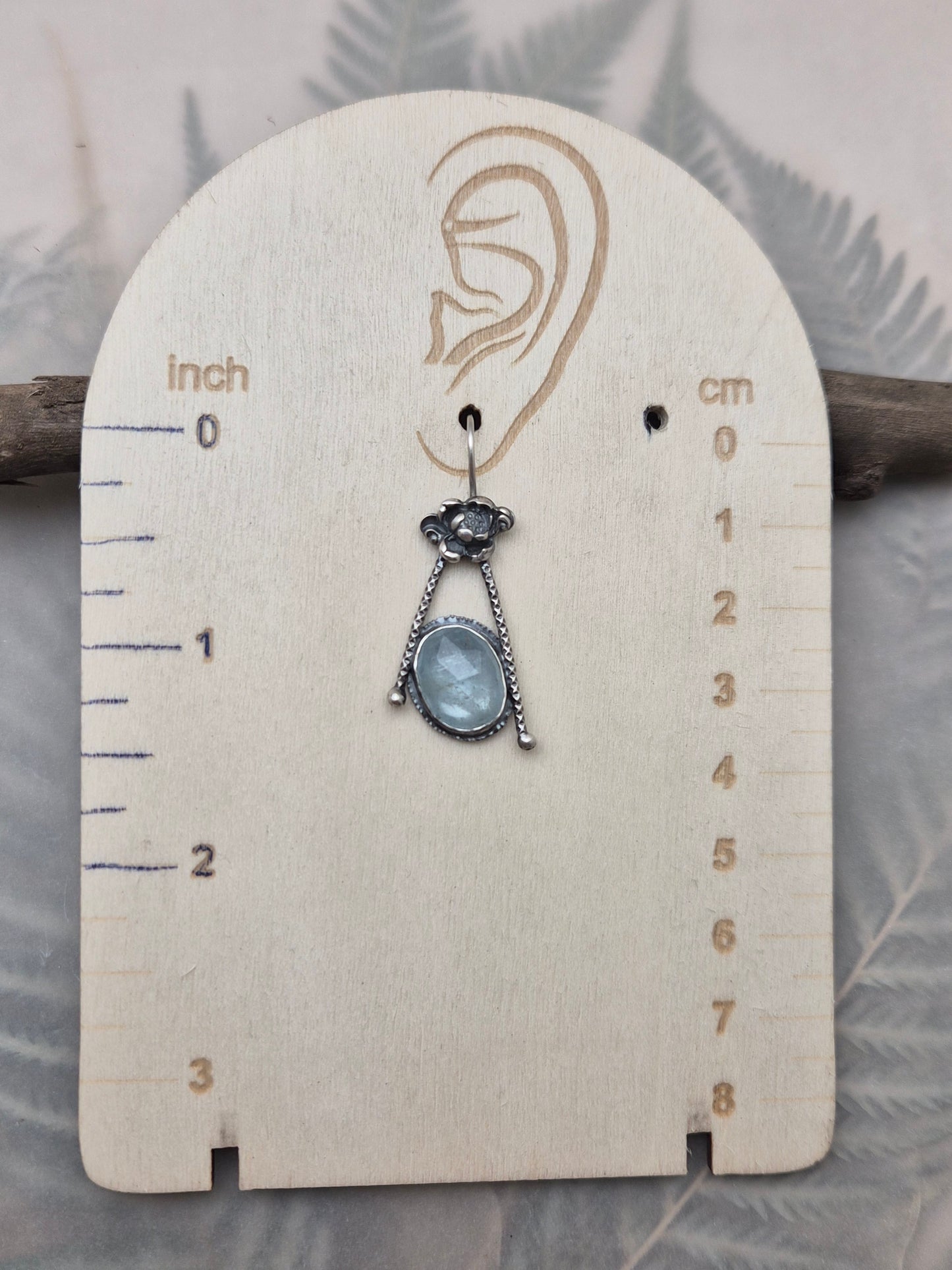 Aquamarine Lotus earrings