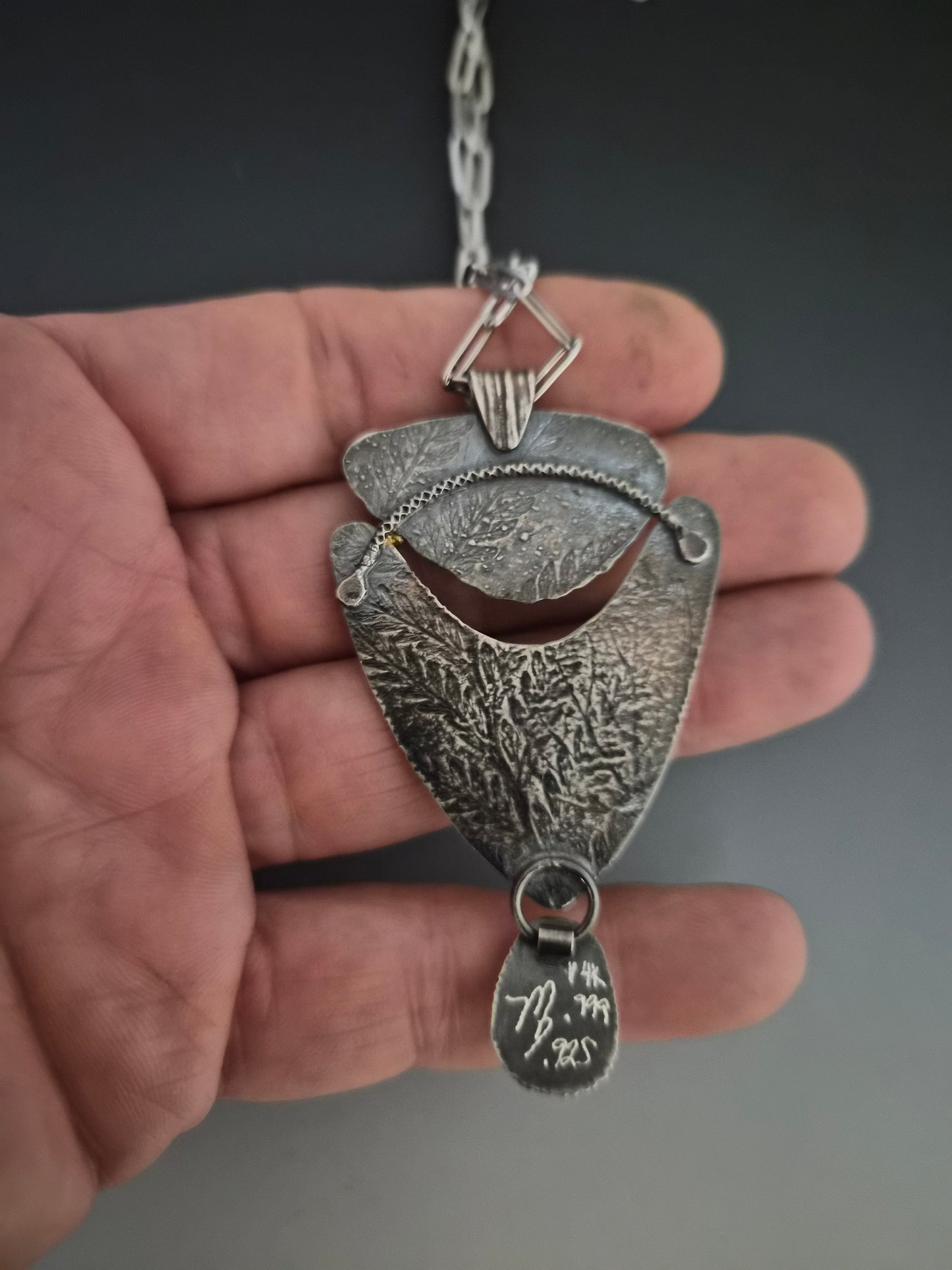 Hollow Form statement pendant one of a kind!