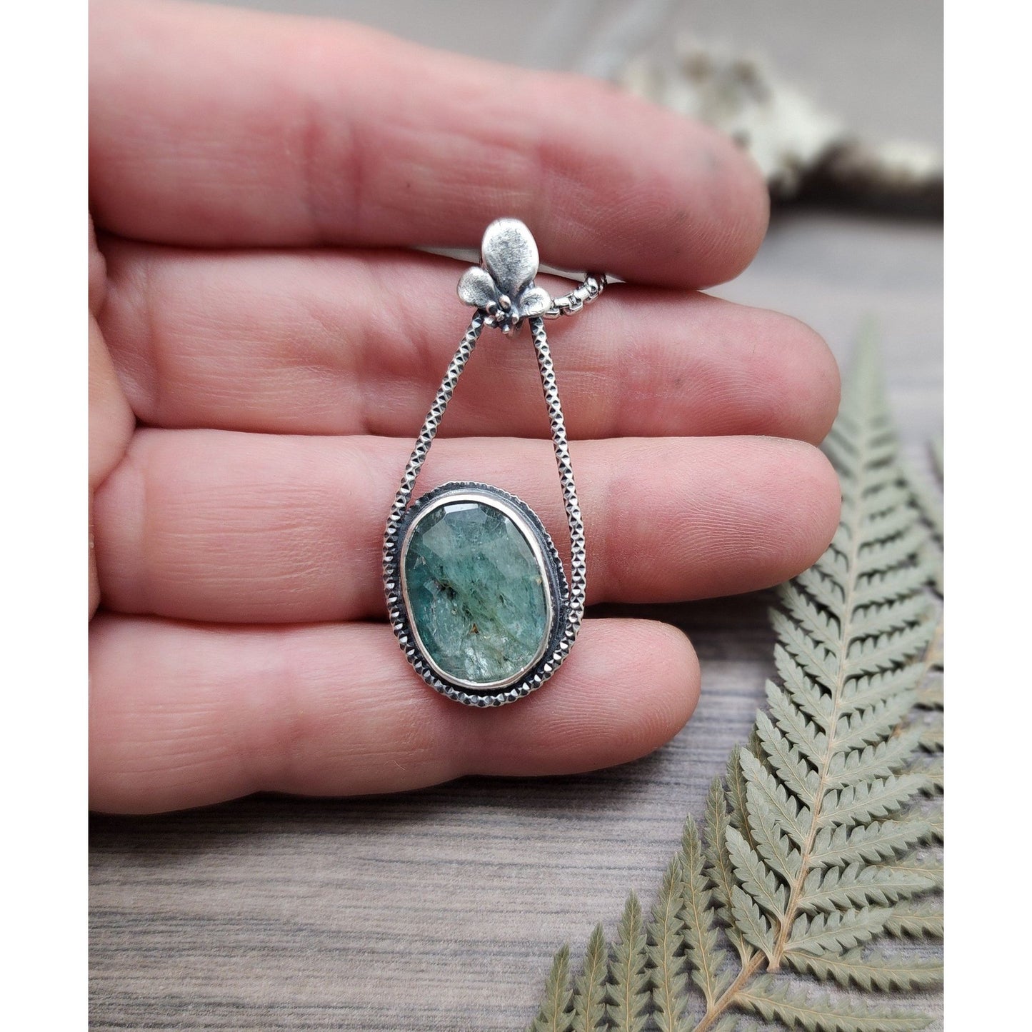 Mint Kyanite Raindrop pendant