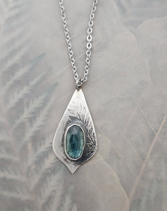 Kyanite with Fern