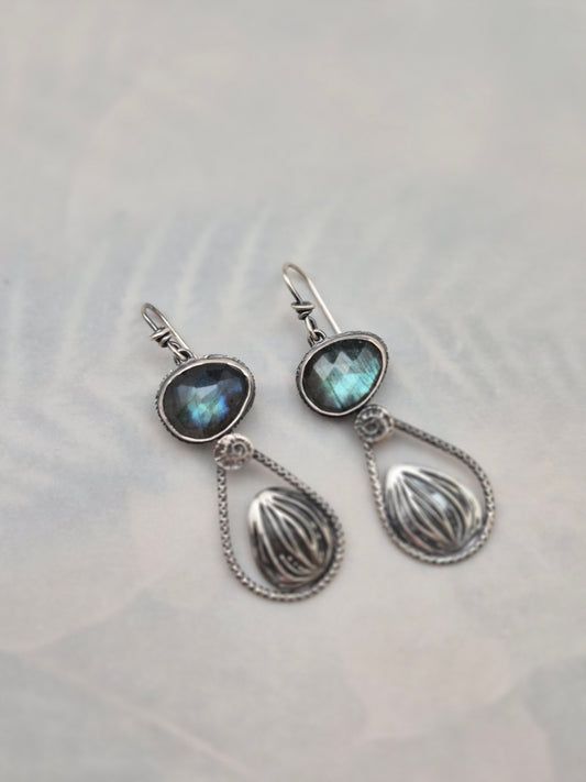 Labradorite Pod Earrings