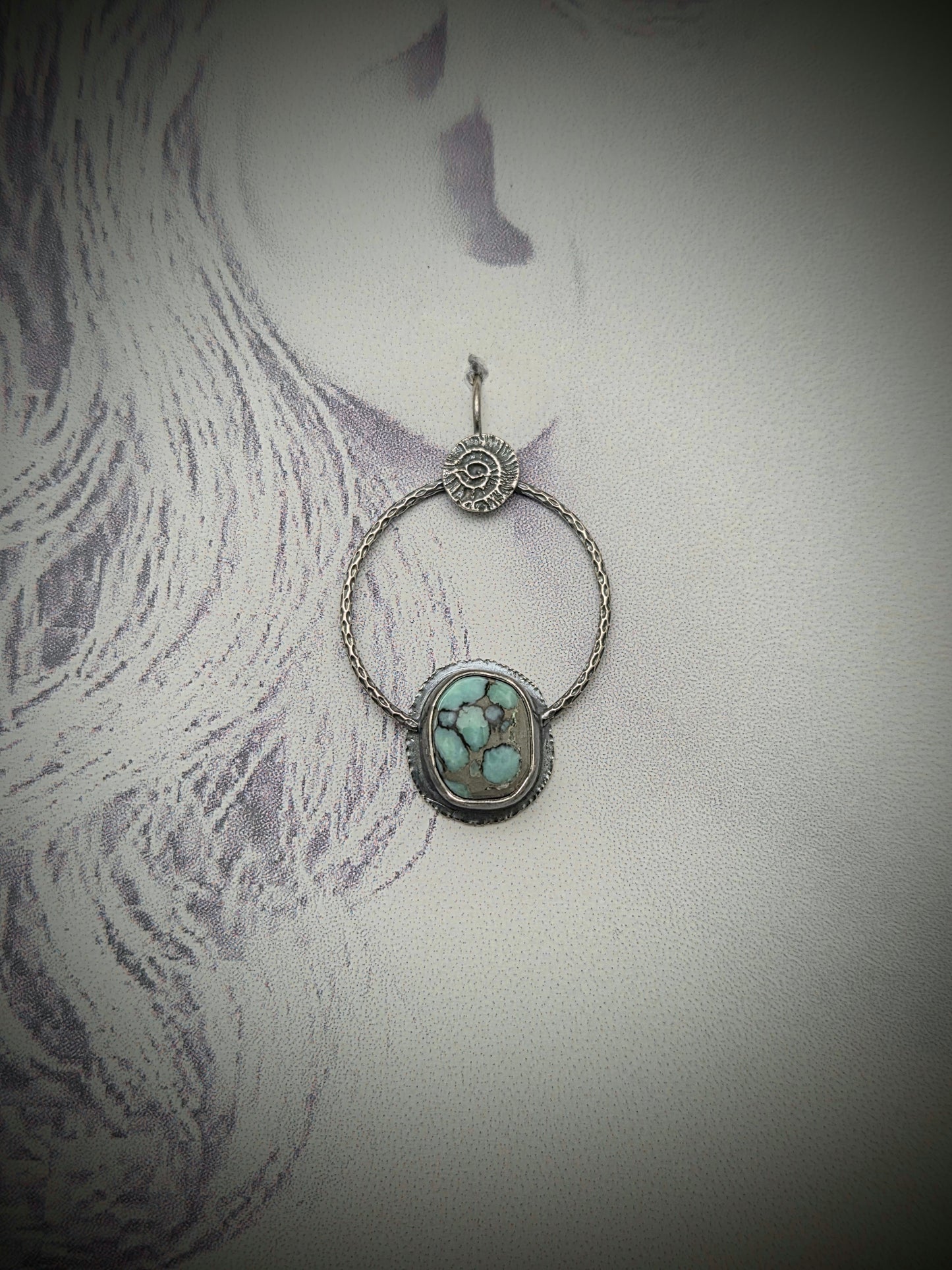 Desert Bloom variscite hoop earrings