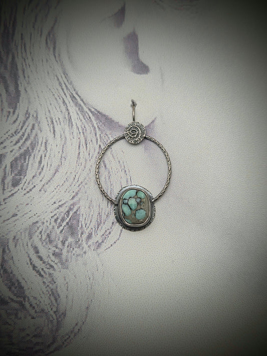 Desert Bloom variscite hoop earrings