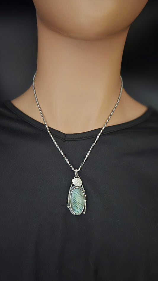 Labradorite Raindrop Necklace