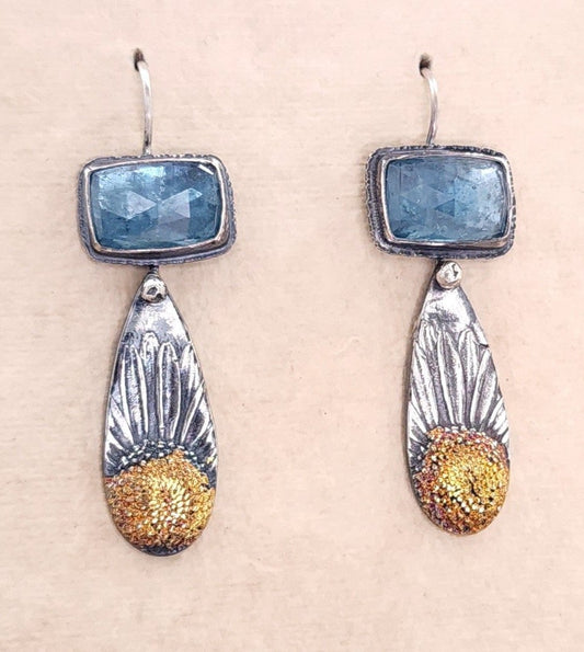 Grace-Ice Blue Kyanite Earrings