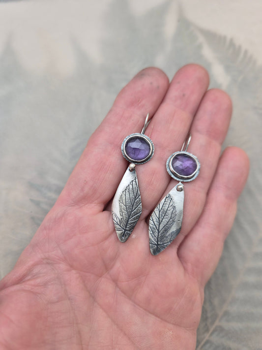 Amethyst and Blackberry-earrings
