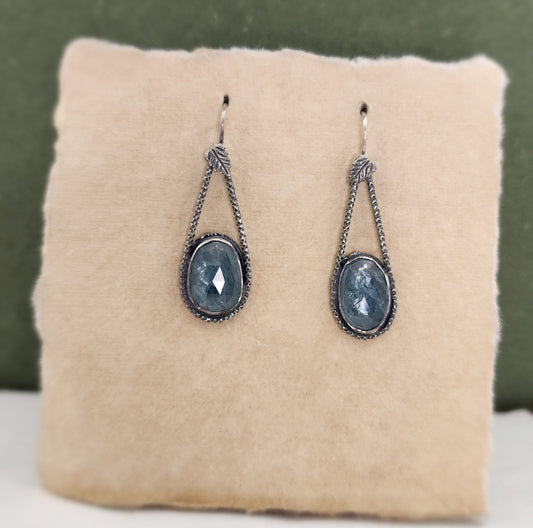 Icy Aqua kyanite earrings