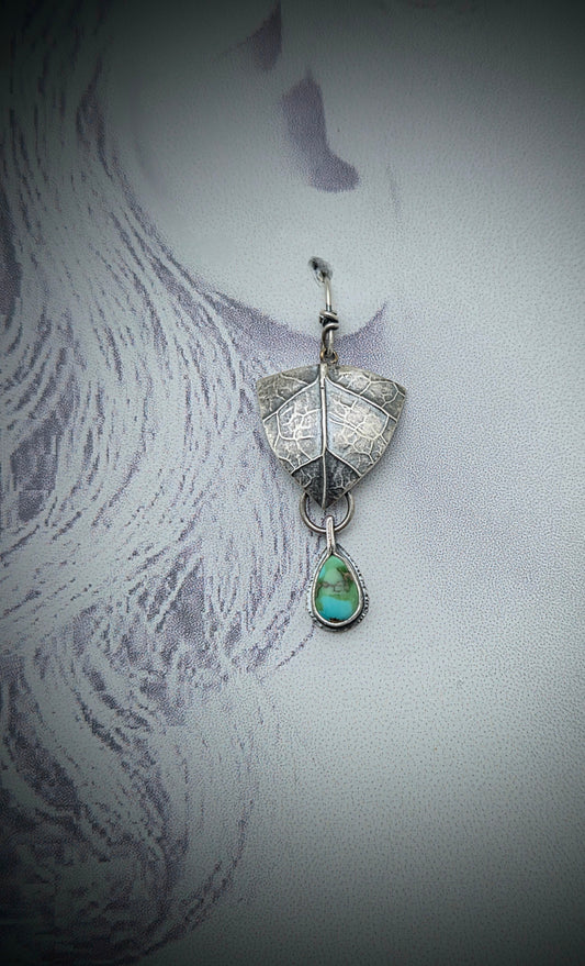 Sonoran Mountain turquoise leaf earrings