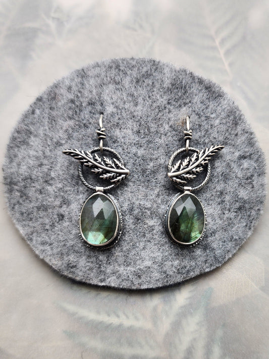 Labradorite Fern earrings