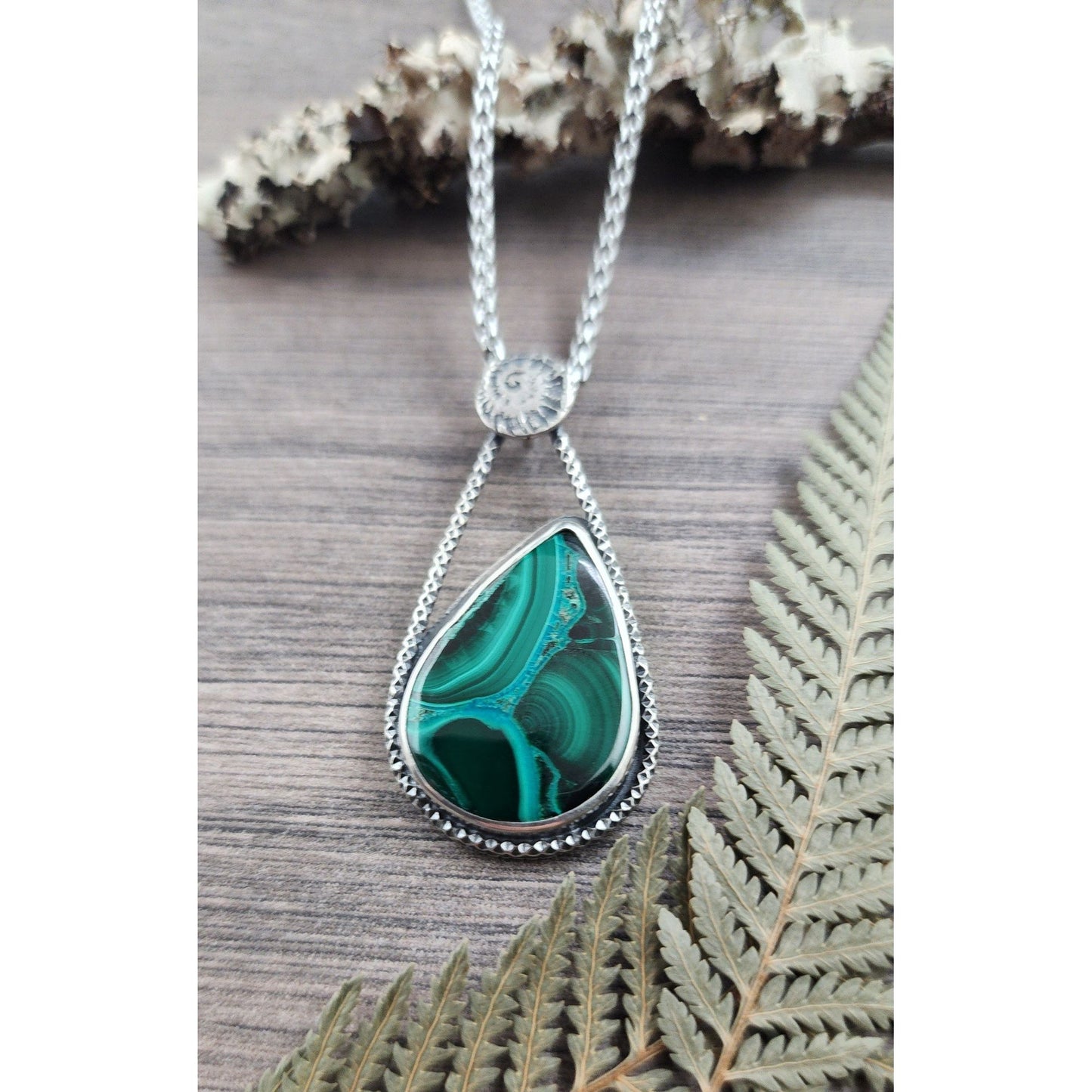 Malachite Raindrop pendant