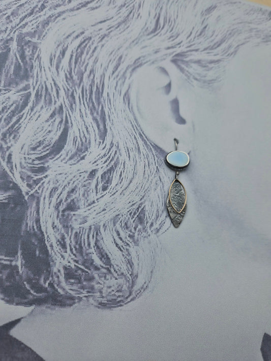 Gold Hills Turquoise random textures earrings