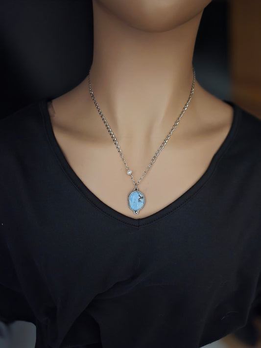 Pebble-Gold Hills lavender turquoise and Pearl.