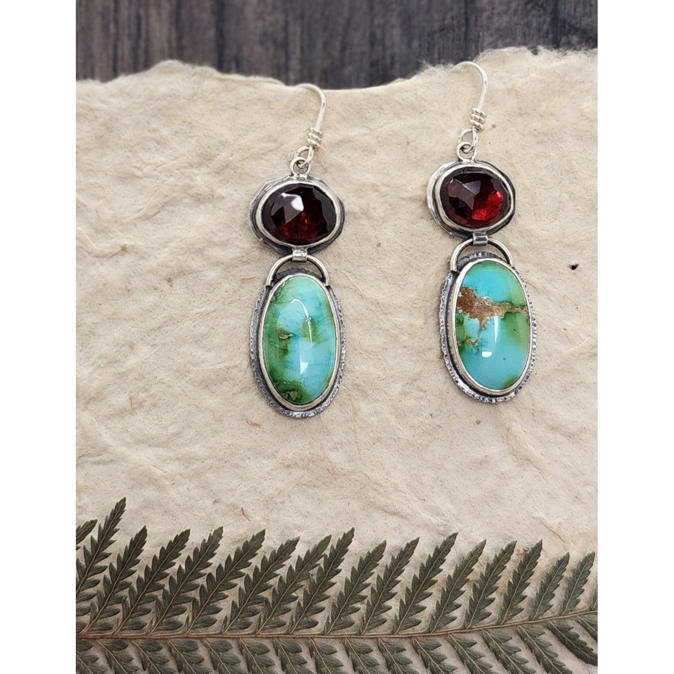 Sonoran Mountain turquoise and Garnet