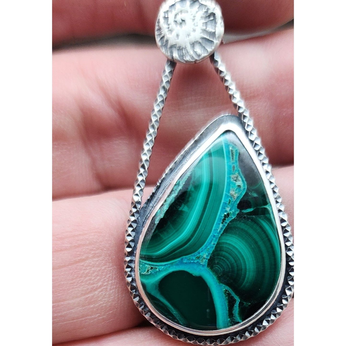 Malachite Raindrop pendant